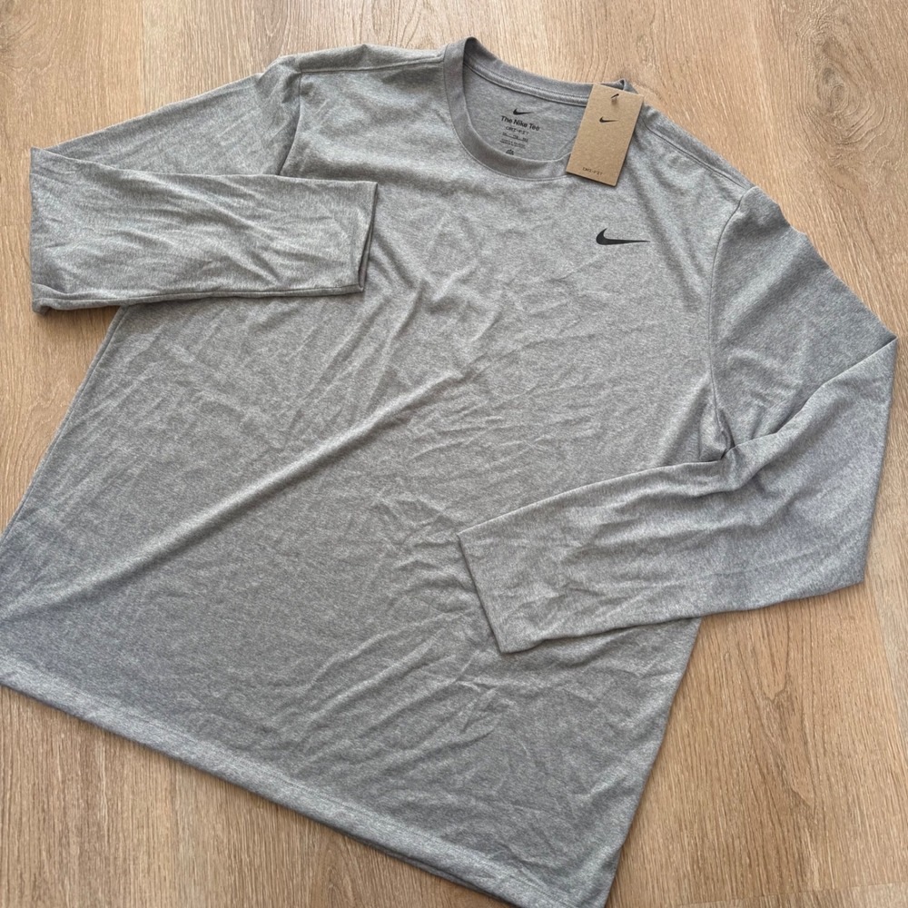 Nike Dri-FIT Legend LS Training Performance Tee Mens XXL Gray DX0993-063